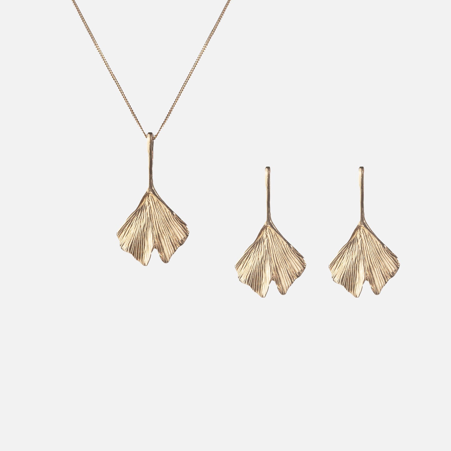 Ginkgo Biloba Leaf Earrings