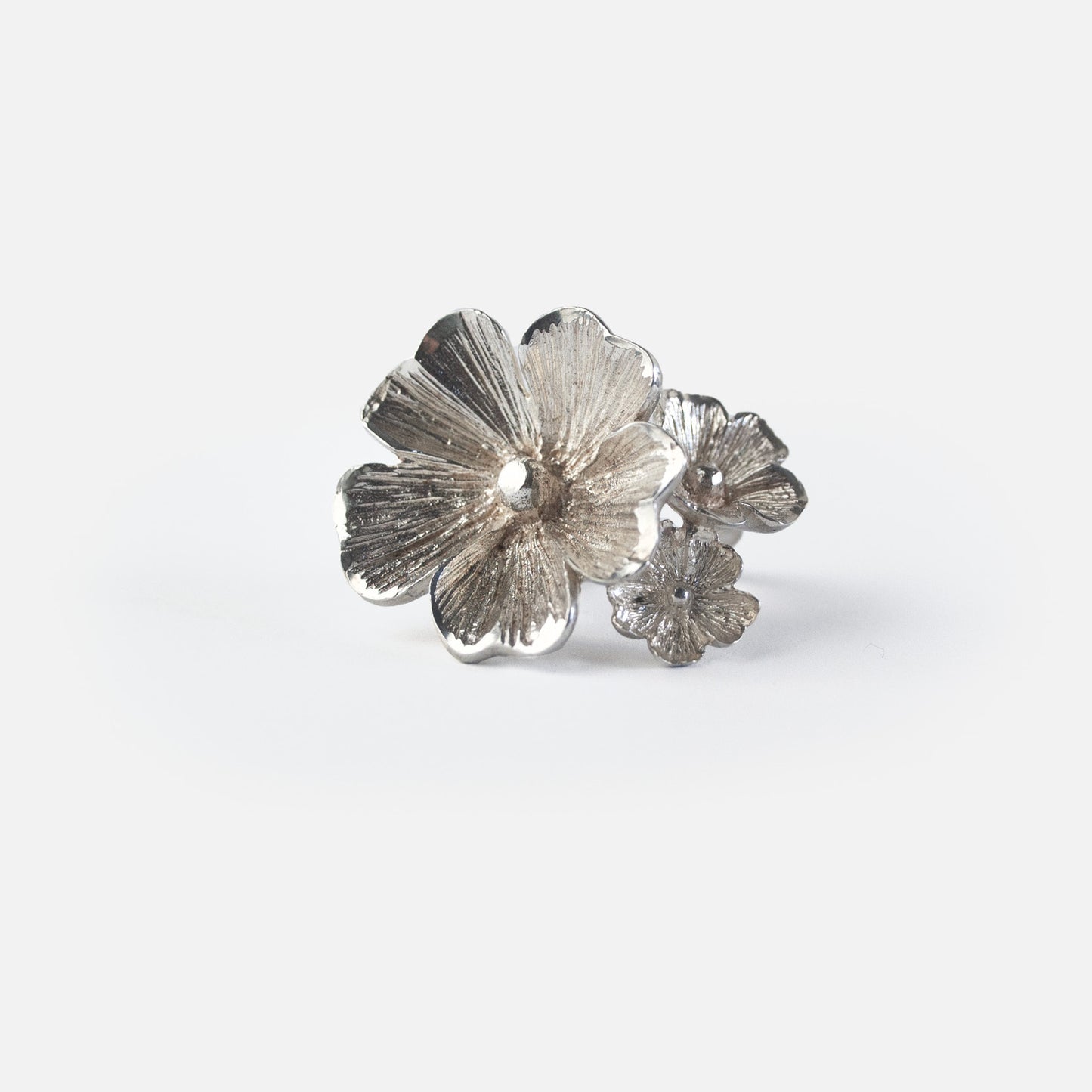 Large Inspired Flower Cluster Cocktail Ring