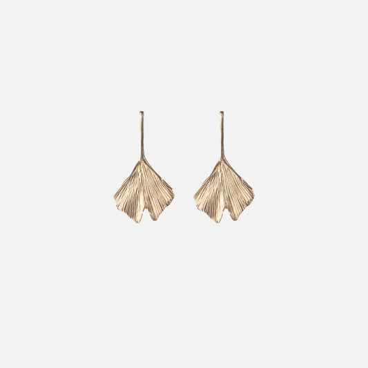 Ginkgo Biloba Leaf Earrings